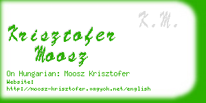 krisztofer moosz business card